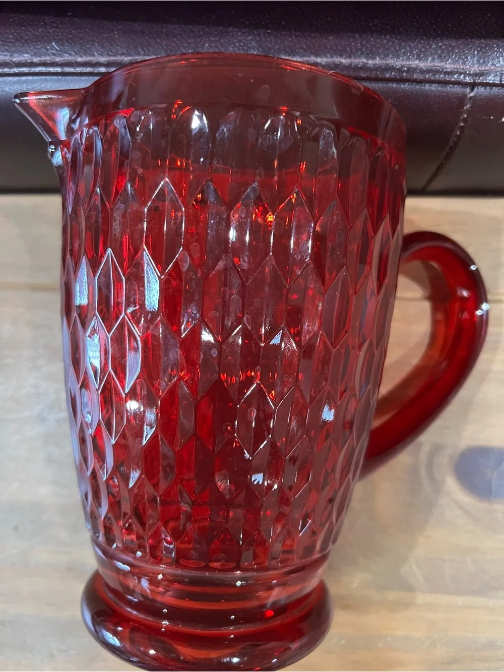 Villeroy & Boch Boston Red collection pitcher. Perfect condition. 36oz.